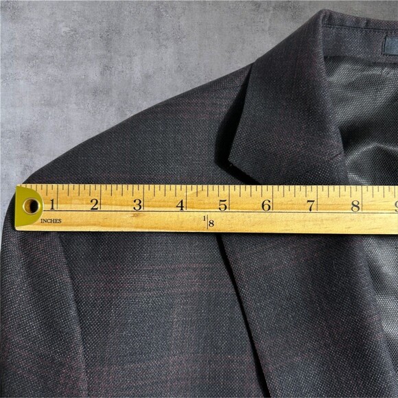 KENNETH COLE 52R Gray Wool Mens Blazer Sport Coat Two Button Jacket Unstuctured - Picture 6 of 15